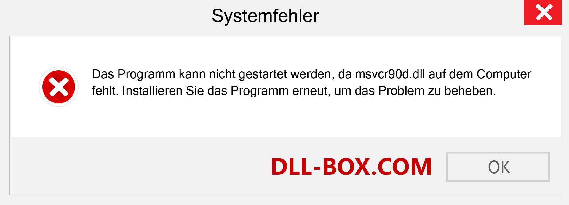 msvcr90d.dll-Datei fehlt?. Download für Windows 7, 8, 10 - Fix msvcr90d dll Missing Error unter Windows, Fotos, Bildern