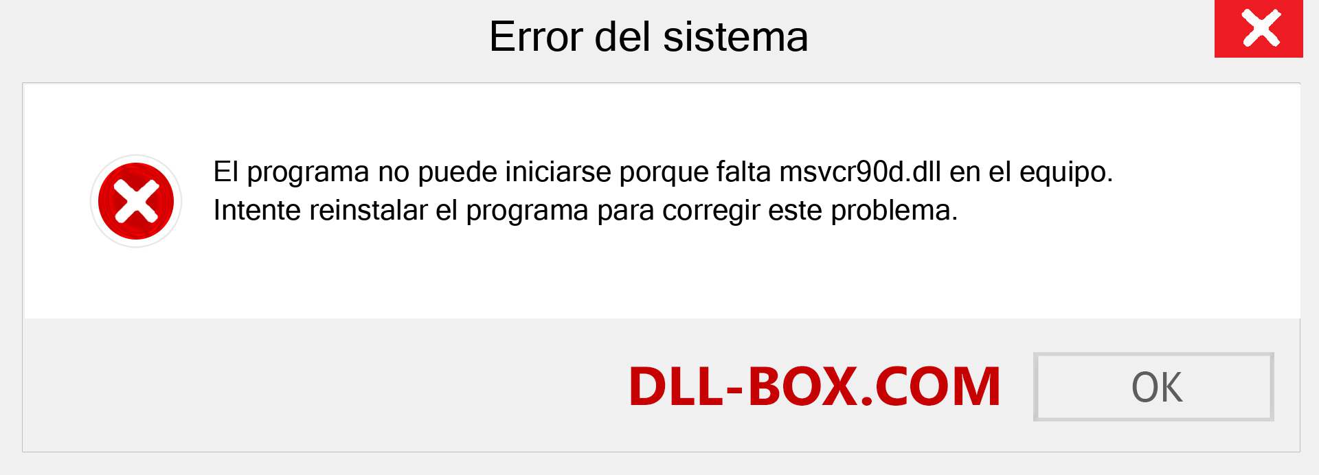 ¿Falta el archivo msvcr90d.dll ?. Descargar para Windows 7, 8, 10 - Corregir msvcr90d dll Missing Error en Windows, fotos, imágenes