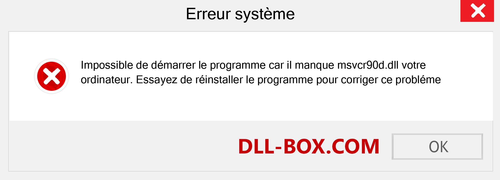 Le fichier msvcr90d.dll est manquant ?. Télécharger pour Windows 7, 8, 10 - Correction de l'erreur manquante msvcr90d dll sur Windows, photos, images