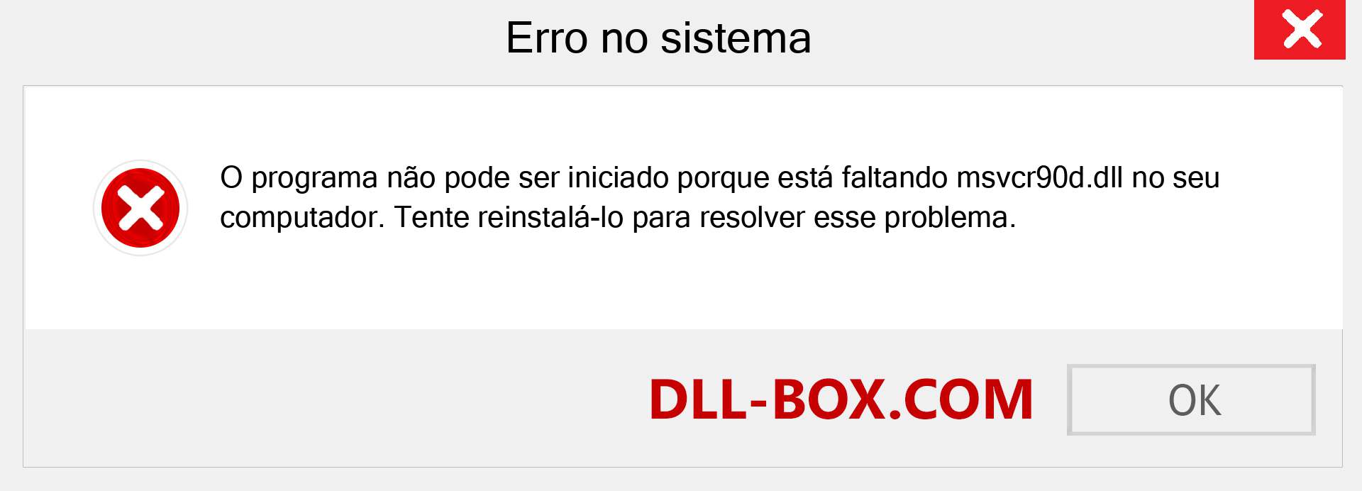 Arquivo msvcr90d.dll ausente ?. Download para Windows 7, 8, 10 - Correção de erro ausente msvcr90d dll no Windows, fotos, imagens